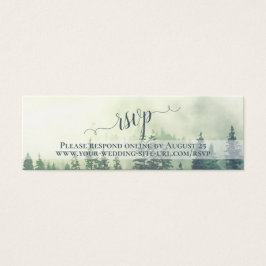 Foggy Green Mountains Hochzeit RSVP Online Card