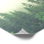 Foggy Green Mountains Unplugged Wedding Zeremony Poster (Ecke)