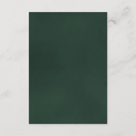 Foggy Green Pine Trees Wedding Details QR Code Begleitkarte (Rückseite)