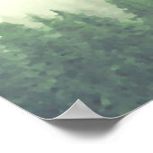 Foggy Green Pines 27 Table Wedding Seating Chart Poster (Ecke)