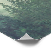 Foggy Green Pines 27 Table Wedding Seating Chart Poster (Ecke)