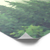Foggy Green Pines 28 Table Wedding Seating Chart Poster (Ecke)