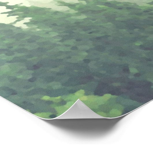 Foggy Green Pines 28 Table Wedding Seating Chart Poster (Ecke)