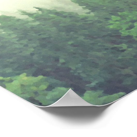 Foggy Green Pines 5 Table Wedding Chart Poster (Ecke)