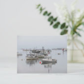 "Foggy Harbor" Postkarte (Stehend Vorderseite)