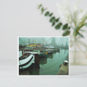 Foggy Harbour Postkarte (Stehend Vorderseite)