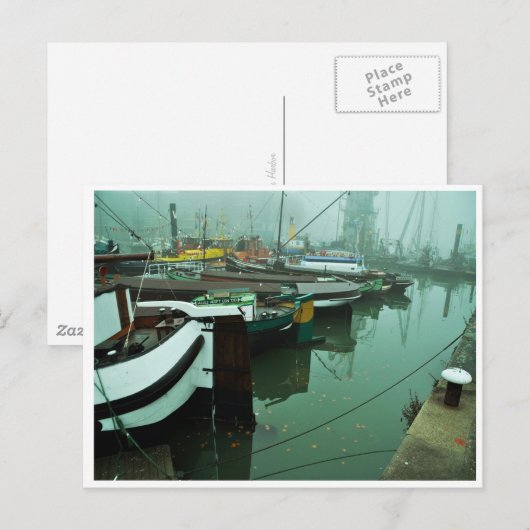 Foggy Harbour Postkarte (Vorne/Hinten)