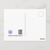 Foggy Herbstgarten mit Spider HALLOWEE Postkarte (Rückseite)