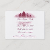 Foggy Lake Business Card Visitenkarte (Rückseite)