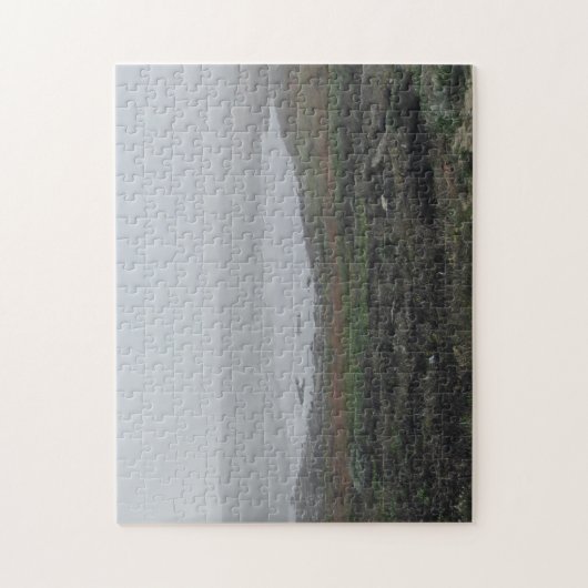 Foggy Landscape Inlet Pool California Westküste Puzzle (Vertikal)