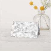 Foggy Light Gray Glass Pattern Platzkarte (Vorderseite)