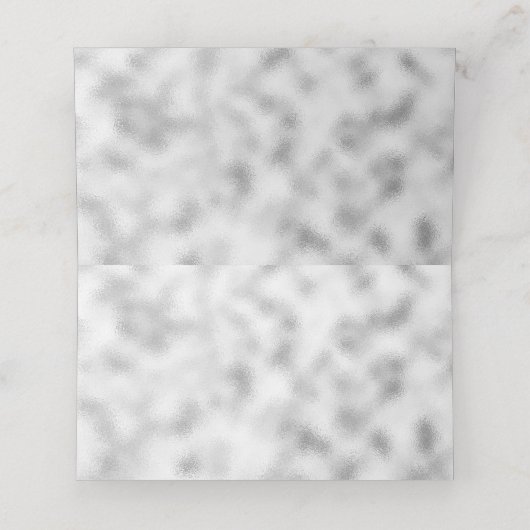 Foggy Light Gray Glass Pattern Platzkarte (Innenseite Aufgefaltet)