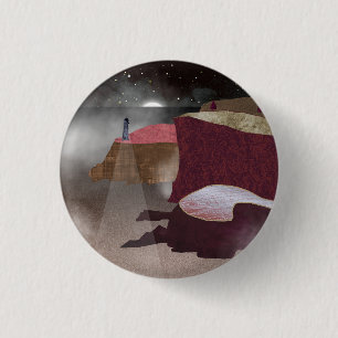 Foggy Lighthouse Button