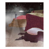 Foggy Lighthouse Fotodruck (Vorne)