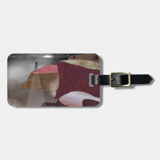 Foggy Lighthouse Gepäckanhänger (Vorderseite horizontal)