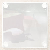 Foggy Lighthouse Glasuntersetzer (Rückseite)