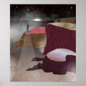 Foggy Lighthouse Poster (Vorne)