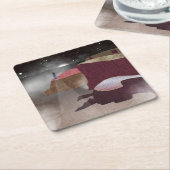 Foggy Lighthouse Rechteckiger Pappuntersetzer (angewinkelt)