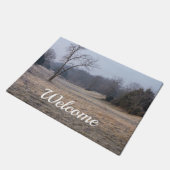 Foggy Meadow Welcome Doormat Fußmatte (Schrägansicht)