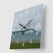 Foggy Mighty Mac Wall Clock Quadratische Wanduhr (Winkel)