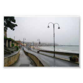 Foggy Morning at Scarborough Fotodruck