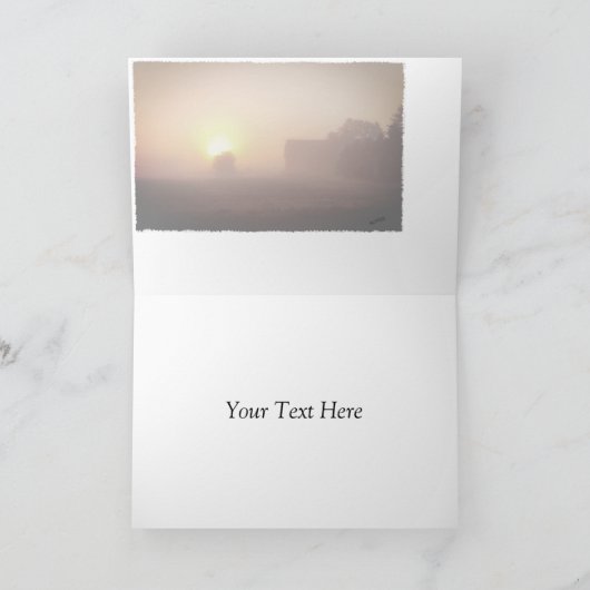 Foggy Morning Farm Dankeskarte (Innenseite)