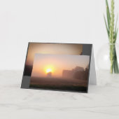 Foggy Morning Farm Dankeskarte (Vorderseite)