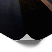 Foggy Morning Farm | Fence at Sunrise Poster (Ecke)