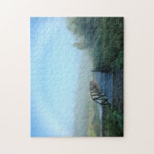 Foggy Morning Landschaftliches großes Foto Puzzle (Vertikal)