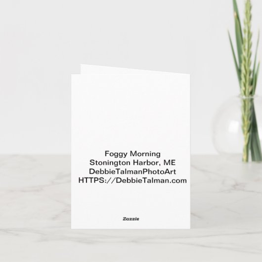 Foggy Morning Note Card (Rückseite)