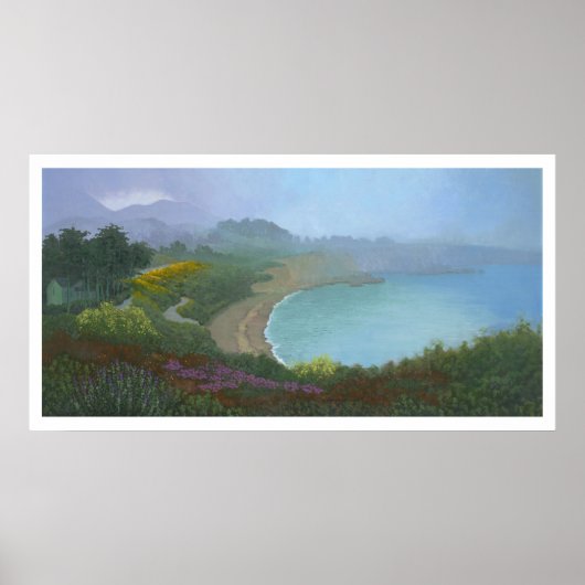 Foggy Morning on Bluffs Poster (Vorne)