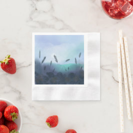 Foggy morning over the cornfield  serviette