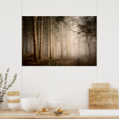 Foggy Morning Rushmere Country Park (0842) Poster (Küche)