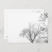 Foggy Morning Trees Postkarte (Vorne/Hinten)