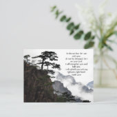Foggy Mountain, Bibelverse Isaiah 41:10 Postkarte (Stehend Vorderseite)