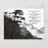 Foggy Mountain, Bibelverse Isaiah 41:10 Postkarte (Vorderseite)
