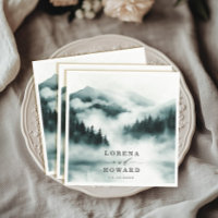 Foggy Mountain Pine Forest Outdoor Hochzeit