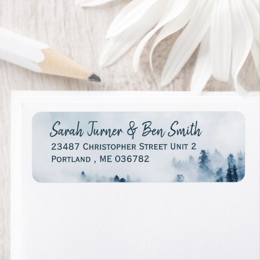 Foggy Mountain Return Address Label (Insitu)