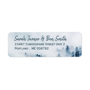 Foggy Mountain Return Address Label