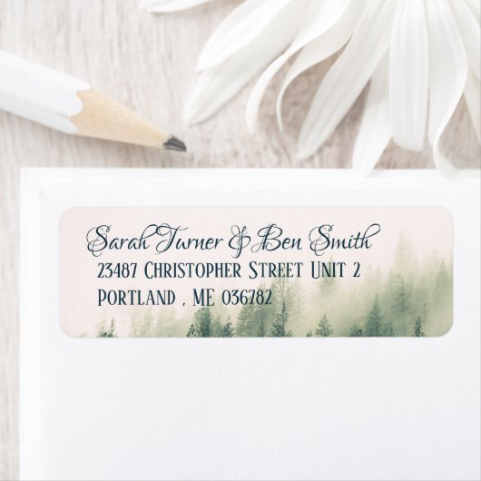 Foggy Mountain Return Address Label (Insitu)