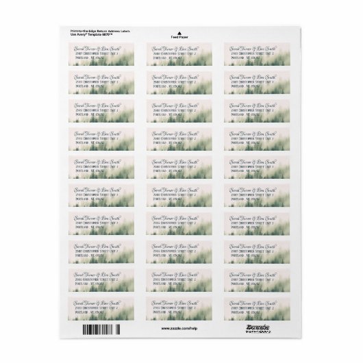 Foggy Mountain Return Address Label (Vorne)