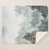 Foggy Mountain Snowy Winter Wald Wälder Ravens Sherpadecke (Vorderseite (Horizontal))