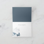 Foggy Mountain Watercolor Wedding Vielen Dank Dankeskarte (Innenseite)