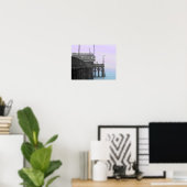 Foggy Newport Pier Tinted Poster (Heimbüro)