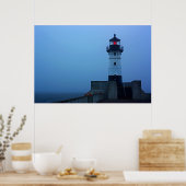 Foggy North Pier Lighthouse Poster (Küche)