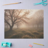 Foggy Obstgarten im Frühjahr Seidenpapier (Basteln)