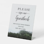 Foggy Pine Trees Rain Forest Wedbook  Sockelschild (Vorderseite)