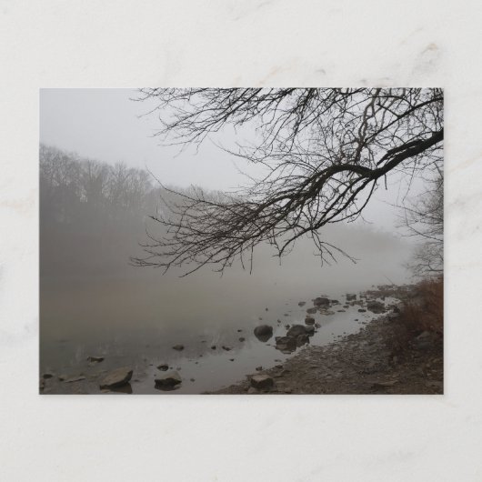 Foggy River, Scioto Park, Dublin, Ohio Postkarte (Vorderseite)