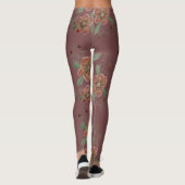 Foggy Rose Flower Leggings (Rückseite)