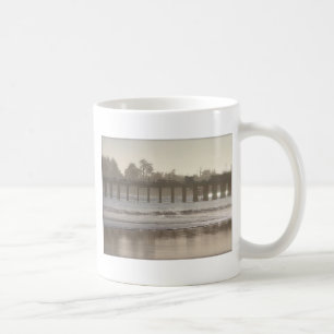 Foggy Santa Cruz Wharf Kaffeetasse